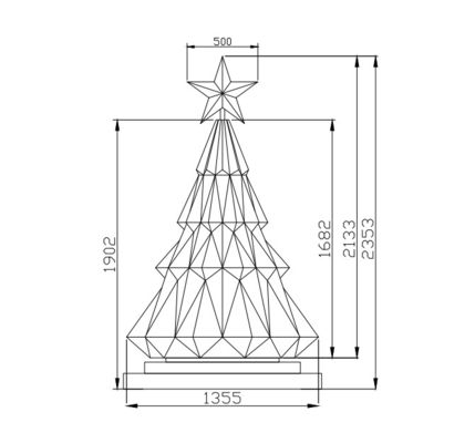 P1.5 GOB クリエイティブ LED ディスプレイ クリスマスツリースクリーン ショッピングモール 店舗 ホテル